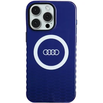 Audi iPhone 15 Pro Max Case IML Big Logo MagSafe, Blue