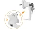 Universal Locking Window Handle with Key for Child Safety, White