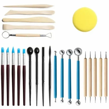 Clay Sculpting and Modeling Tool Set, 24 Pieces