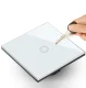 Maclean MCE702W Touch Light Switch, Single Gang, Tempered Glass, 86x86 mm, White