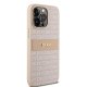 Dkny iPhone 15 Pro Max Case Leather Mono Stripe & Metal Logo, Pink