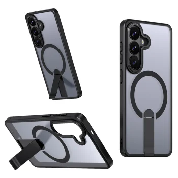 Hybrid Armor X Case for Samsung Galaxy S26 with Stand, MagSafe Compatible - Black