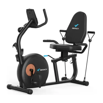 MERACH MR-S23B1-EU Recumbent Exercise Bike, Black