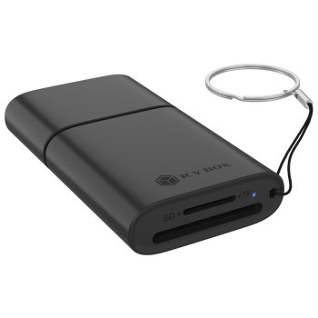 Icy Box IB-CR204-CU3 2-in-1 USB-C & USB-A Card Reader Black