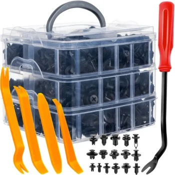 Iso Trade Xtrobb 24297 Car Fastener Clip Set with Removal Tools