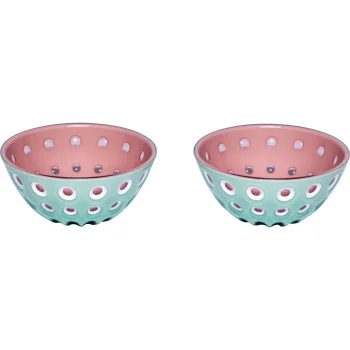 Guzzini Le Murrine 2 Bowl Set 12.5 cm Matcha Green/White/Mauve