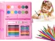 Art Painting and Drawing Set in Case, 68 pcs, Pink