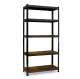 Humberg HR-852 Metal Shelving Unit 180x90x40 cm, Black