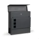 Modernhome HPB932-8 Mailbox with Newspaper Holder, Galvanized Steel, Anthracite