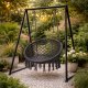 Boho Hanging Chair Macrame Garden Swing MultiGarden, Grey