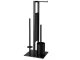 Freestanding Toilet Paper Holder Stand with Brush 3-in-1 Black