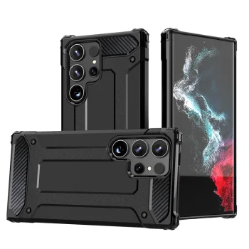 Hybrid Armor Case for Samsung Galaxy S25 Edge, Black