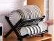 Two-Tier Dish Drainer with Tray, Foldable