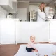 Safety gate roller for children and pets, up to 180 cm, ECOTOYS, beige