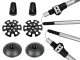 Folding Trekking Poles, Adjustable, Silver