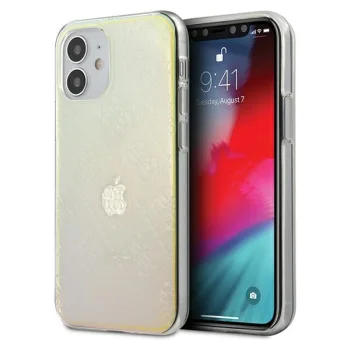 Guess iPhone 12 mini Case 4G 3D Pattern Collection, Opal