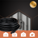 Ruhhy 26133 cauruļu tīrīšanas šļūtene ar adapteriem, 20m, melna