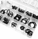 Oil-Resistant O-Ring Assortment Set, 225 Pcs, Black