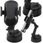 Universāls auto telefona turētājs ar piesūcekni stiklam un panelim