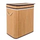 Ruhhy 24269 Dual Compartment Bamboo Laundry Basket, 100L