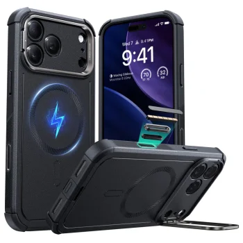 ESR Cyber Kickstand MagSafe Case for iPhone 17 Pro Max Black