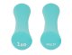 4Fizjo 8-shape Cast Iron Dumbbells with Vinyl Coating 2 x 1 kg, Turquoise
