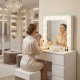 Туалетный столик с зеркалом и LED подсветкой 4 ящика табурет ModernHome