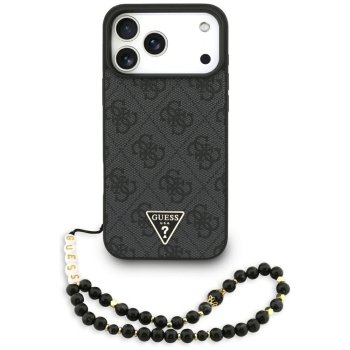 Guess 4G Strap Triangle Logo MagSafe Phone Case Cover iPhone 17 Pro Max - Black