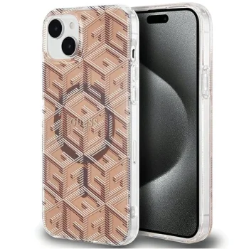 Guess iPhone 15 Plus / 14 Plus Case IML GCube MagSafe, Brown