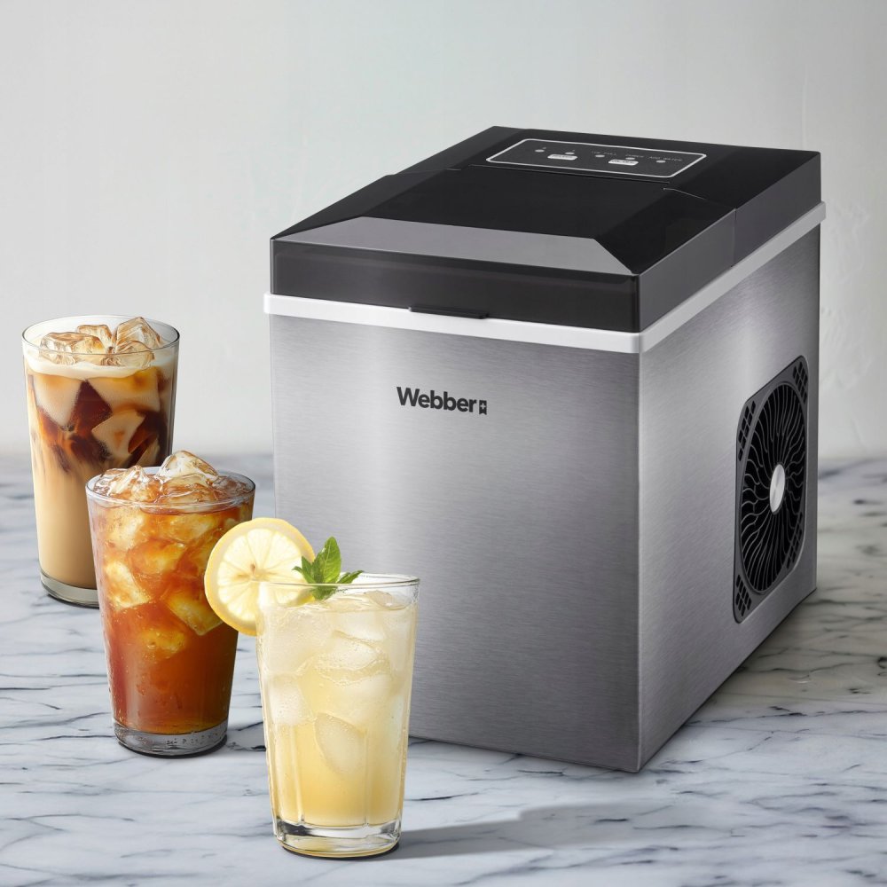 WEBBER Countertop Ice Maker 165W, 10 kg/24h Capacity (1)