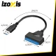 Izoxis USB to SATA 3.0 Adapter for 2.5\" HDD/SSD, Black