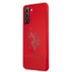 Samsung Galaxy S21 (SM-G991) US Polo Silicone On Tone Case Cover (USHCS21SSLHRTRE), Red