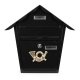 Wall Mount Mailbox ModernHome Locking Galvanized Steel Letterbox, black