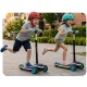 Kids 3-Wheel Balance Scooter with LED Wheels Ricokids Leddi, Black-Turquoise