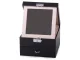 Black Eco-Leather Jewelry Box Organizer with Mirror
