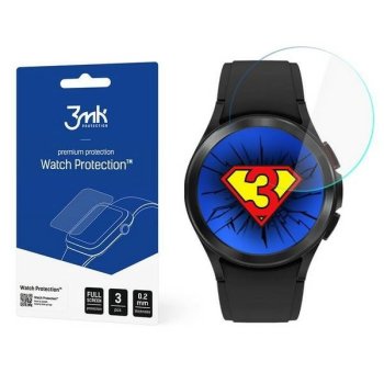 Samsung Galaxy Watch 4 Classic 46 mm 3MK Hybrid Flexible Glass Tempered Watch Screen Protector, 3 pcs.