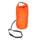 Swimming Safety Buoy with Waterproof Pocket and Whistle, 20L, Orange