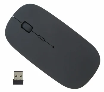 Slim Wireless Optical Mouse, Black