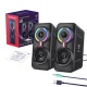 ONIKUMA L6 Gaming Speakers with Bluetooth 5.0 and RGB Lighting, Black