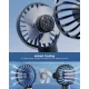 Spigen A905 Mini Portable Handheld Fan, 1800 mAh - Black