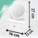 Cosmetic Organizer with Mirror, White, 27x16x13 cm