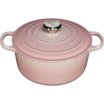 Le Creuset Signature Round Cast Iron Casserole 24 cm 4.2 l Shell Pink