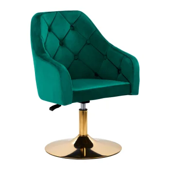 Velvet Swivel Beauty Chair 4Rico QS-BL14G, Green