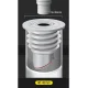 Silicone Magnetic Siphon and Seal 40-45mm, Grey