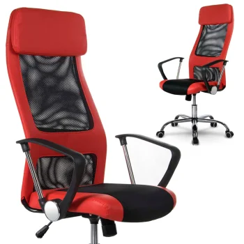 Sofotel Rio High Back Swivel Office Chair with TILT Mechanism, Red