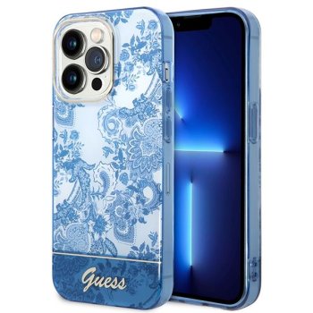 Apple iPhone 14 Pro Max 6.7'' Guess Porcelain Collection Case Cover (GUHCP14XHGPLHB), Blue