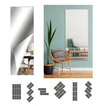 Self-Adhesive Acrylic Mirror Panels 11 pcs Wall Decor Stickers