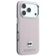 Karl Lagerfeld Grained Choupette Head Metal MagSafe Case for iPhone 17/18 Pro Max - Pink