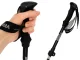 Foldable Adjustable Trekking Pole, 1 pc, Black