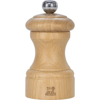 Mechaninis druskos malūnėlis Peugeot Bistro 10 cm, natūralus medis